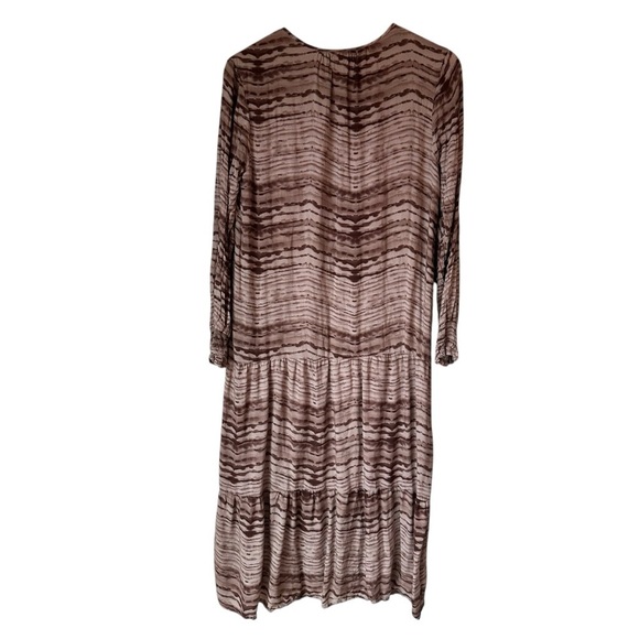 Anthropologie Cloth & Stone Mauve Tiered Striped Maxi Dress, Small - Picture 6 of 11